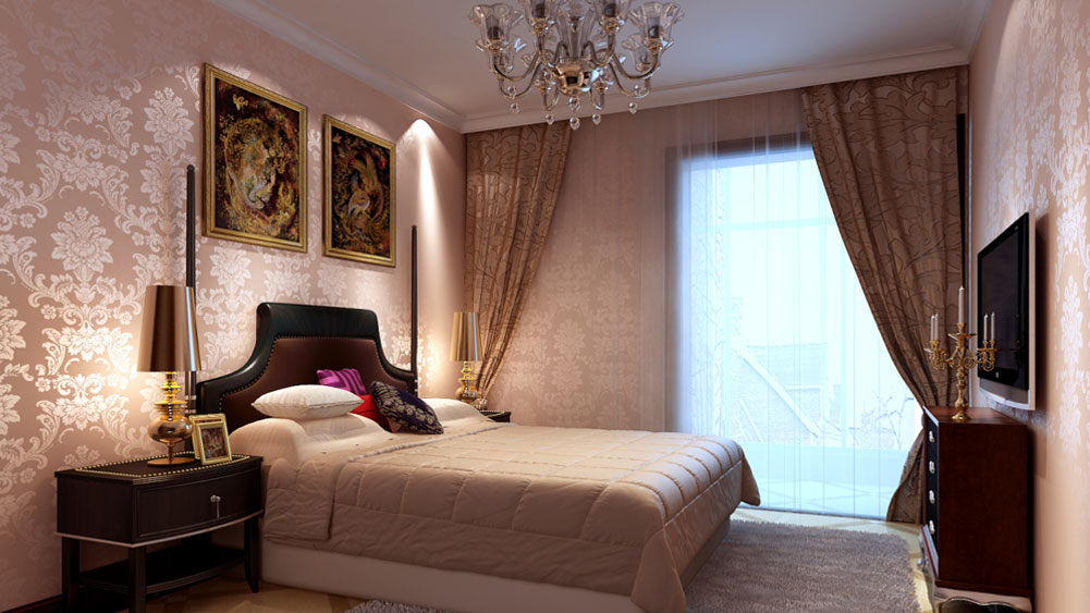 三居 欧式 大气 北京装修 北京设计 卧室图片来自高度国际装饰韩冰在龙城花园147㎡欧式风格效果的分享