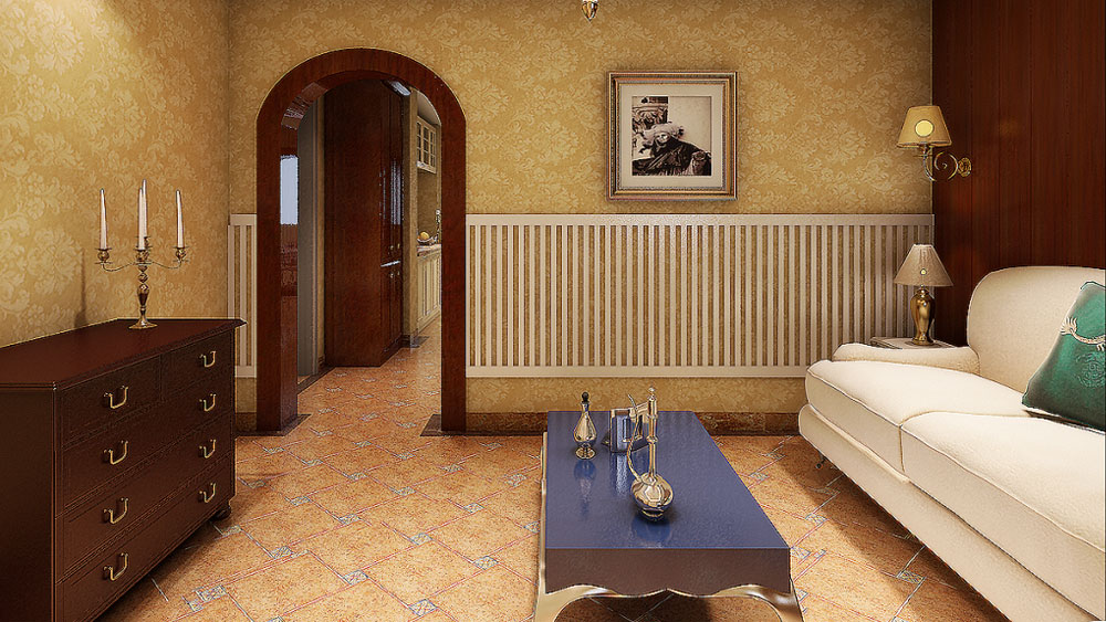 影视之家 一居室 新古典风格 高度国际 装饰设计 高度希文 客厅图片来自高度国际装饰宋增会在4万一居室53㎡新古典风格的分享