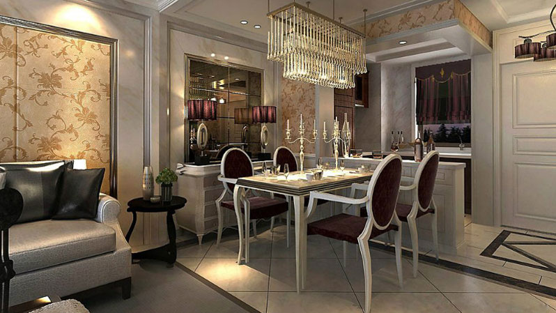 世华泊郡 两居室 欧式风格 高度国际 装饰设计 餐厅图片来自高度国际装饰宋增会在8万两居室130㎡欧式风格的分享
