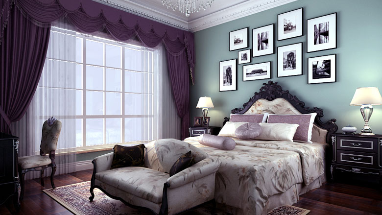 欧式 别墅 卧室图片来自用户524527896在君山高尔夫1的分享
