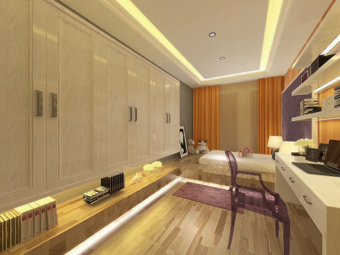 简约 别墅 白领 尚层装饰 卧室 卧室图片来自北京别墅装修案例在绿色的海洋温馨的家的分享
