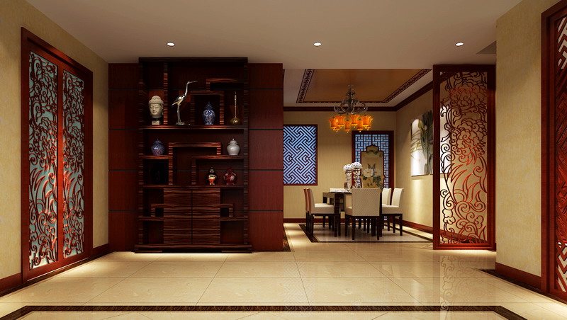 简约 中式 4居 家居 生活 风水 家庭装修 室内设计 广州装修 餐厅图片来自实创装饰集团广州公司在追求一种修身养性的生活境界。的分享