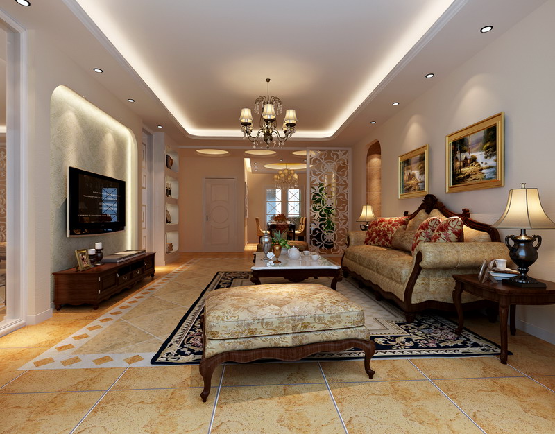 现代 4居 古典 装修 设计 报价 家居 室内 家庭 客厅图片来自实创装饰集团广州公司在非常享受其中的优雅 大气 和精致的分享