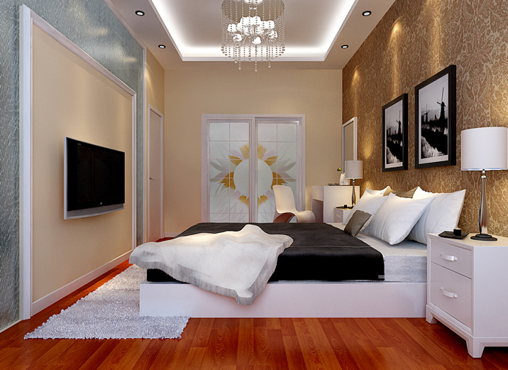简约 二居 白领 卧室图片来自实创装饰上海公司在16.32万打造120平现代简约装修的分享