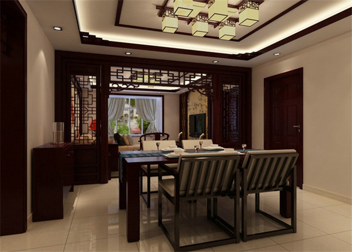 三居 现代中式 餐厅图片来自武汉沐昇装饰在南国明珠的分享