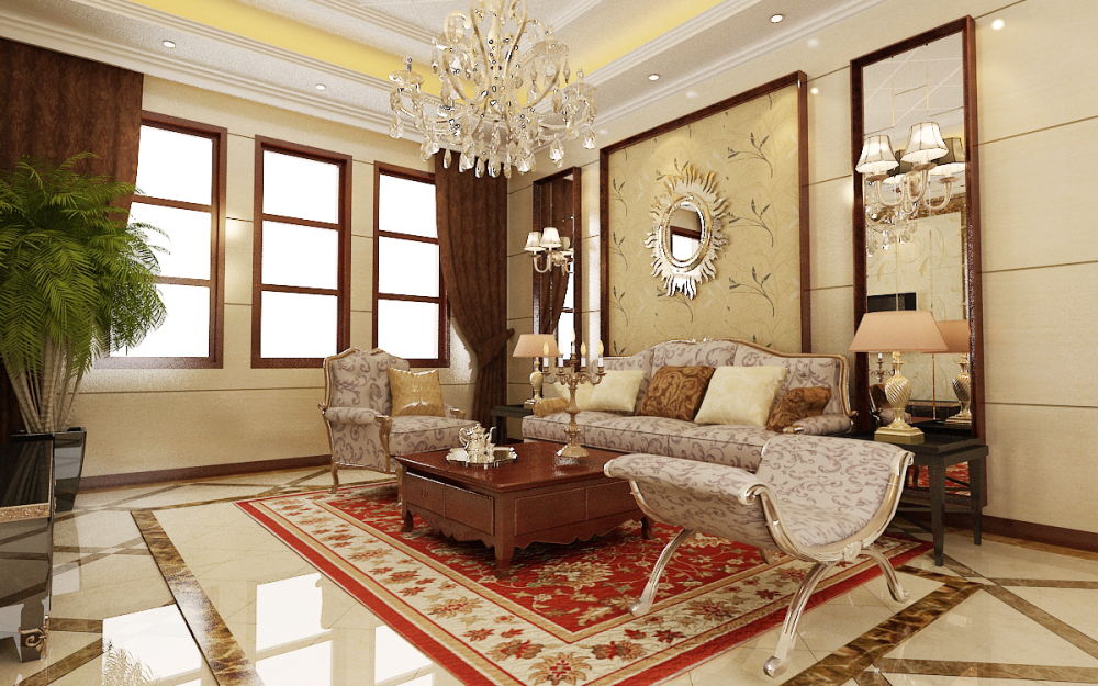 欧式 别墅 收纳 80后 客厅图片来自天津宜家宜装饰在盛世天下别墅的分享