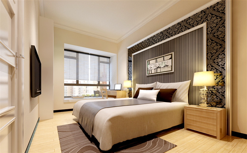 武汉实创 星悦城 三居 小资 80后 卧室图片来自静夜思在星悦城三居现代欧式设计的分享