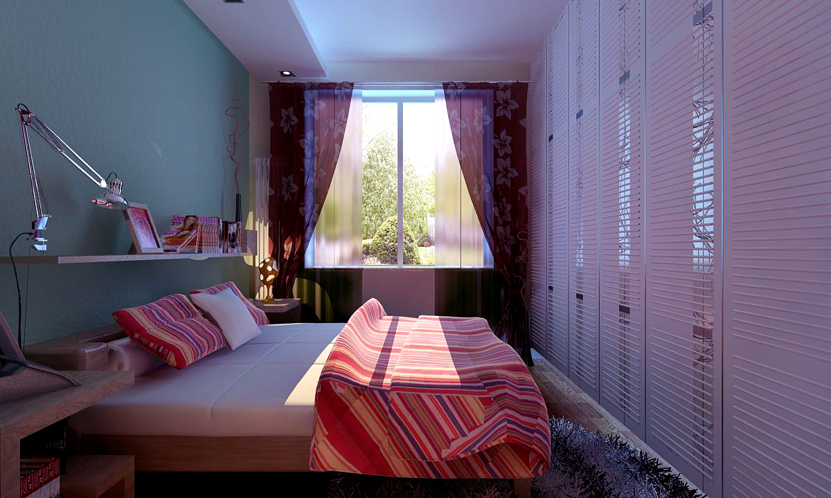 简约 二居 小户型 卧室图片来自宜家宜大亮在沽上江南-两居-现代简约的分享
