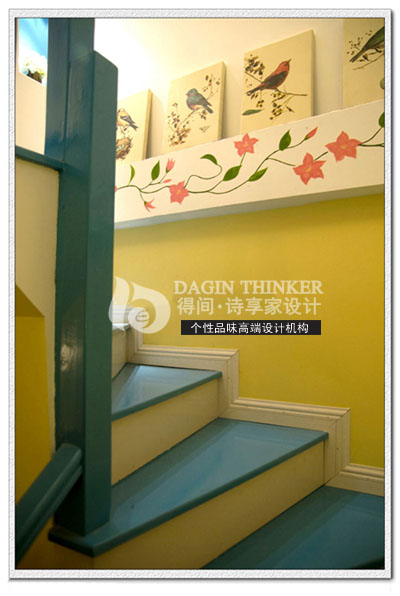 楼梯图片来自得间诗享家设计在当代国际花园 恋花香的分享