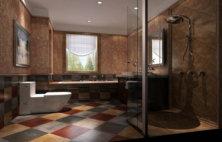 托斯卡纳 公寓 卫生间图片来自高度国际设计装饰在鲁能七号院174㎡托斯卡纳风格的分享