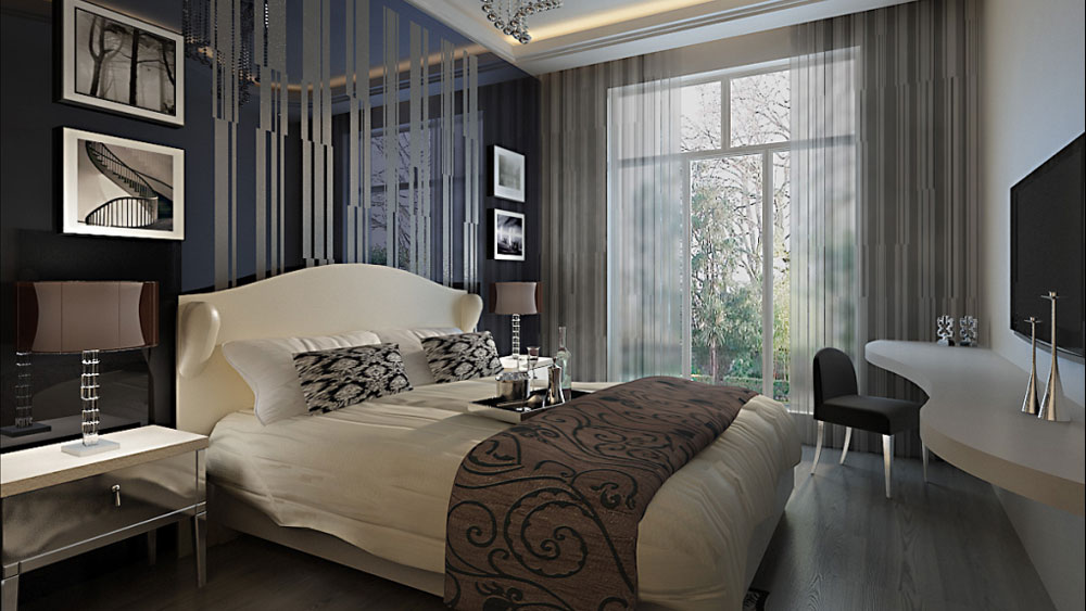 上地佳园 两居室 现代简约 高度国际 装饰设计 卧室图片来自高度国际装饰宋增会在5.6万打造现代简约的分享