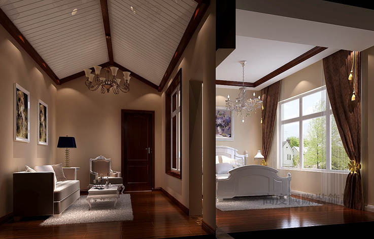 托斯卡纳 公寓 卧室图片来自高度国际设计装饰在鲁能七号院174㎡托斯卡纳风格的分享