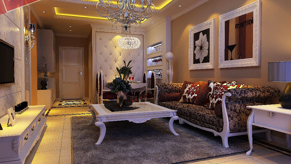 沁山水尚品 两居室 简约欧式 高度国际 装饰设计 客厅图片来自高度国际装饰宋增会在7.6万打造两居室欧式的分享