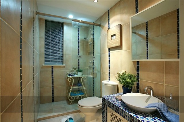 卫生间图片来自北京元洲最好装修设计在情系地中海，浪漫漫香林的分享