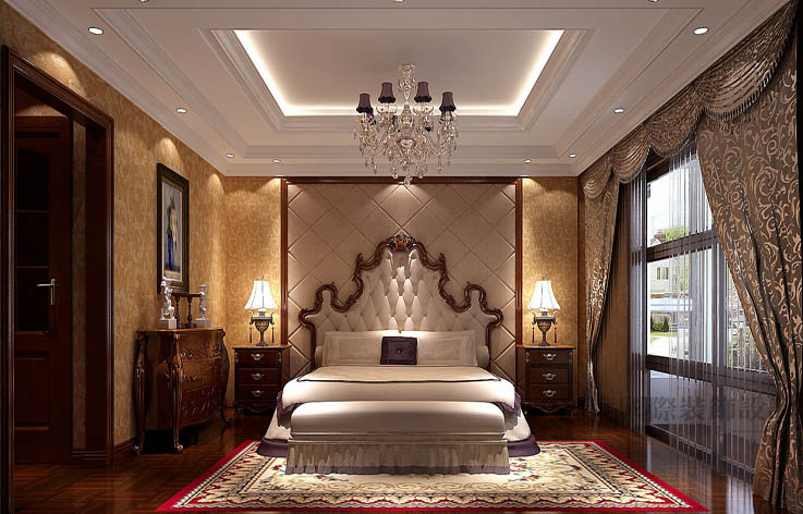 欧式 古典 公寓 卧室图片来自高度国际设计装饰在中景未山赋184㎡欧式新古典主义的分享