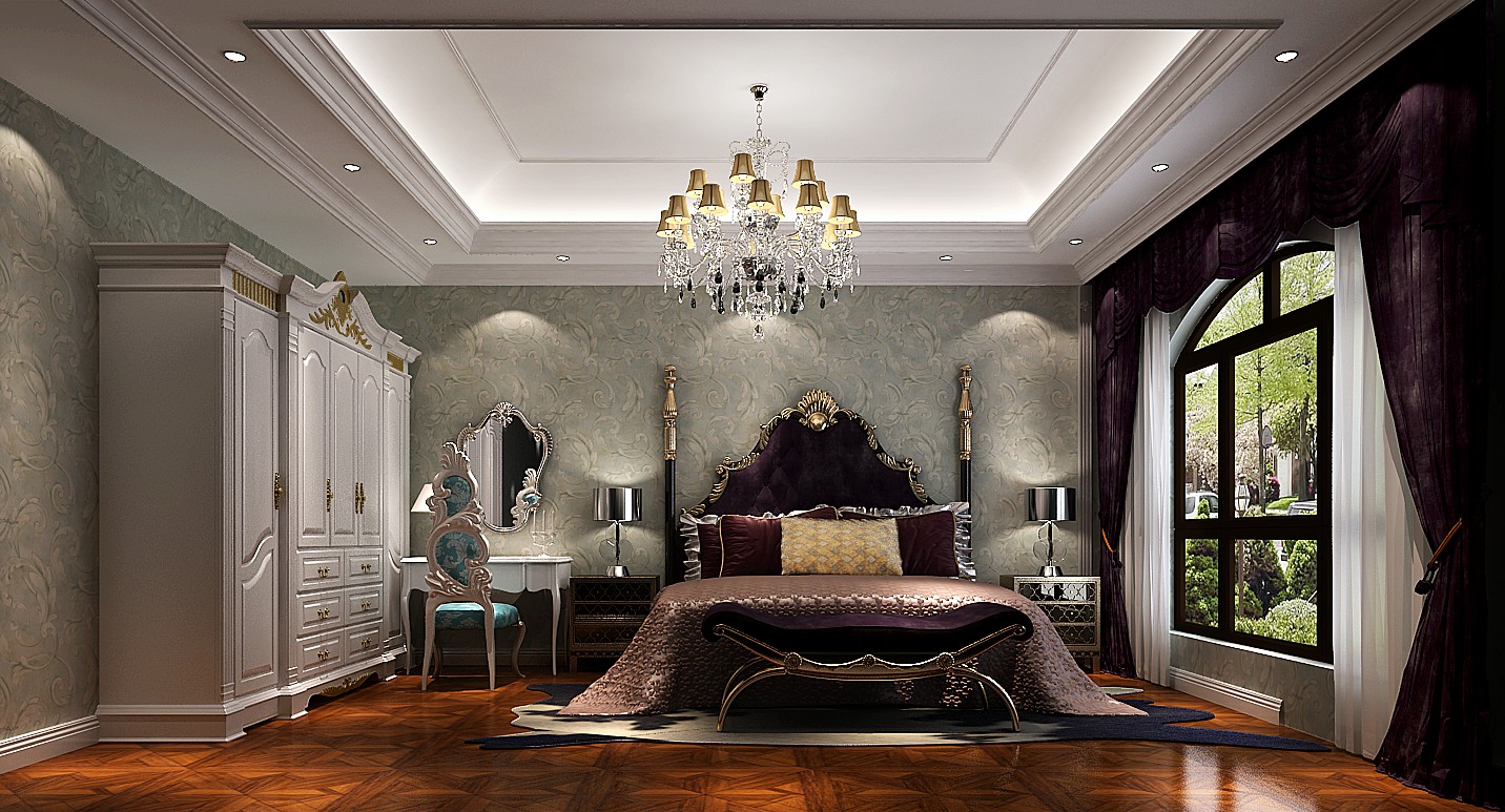 简约 三居 白领 80后 白富美 婚房 高度国际 欧式 时尚 卧室图片来自北京高度国际装饰设计在鲁能七号院180平简约公寓的分享