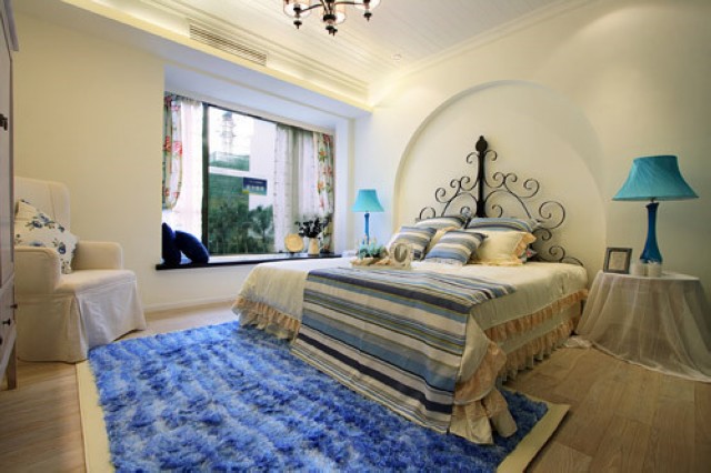 卧室图片来自北京元洲最好装修设计在情系地中海，浪漫漫香林的分享