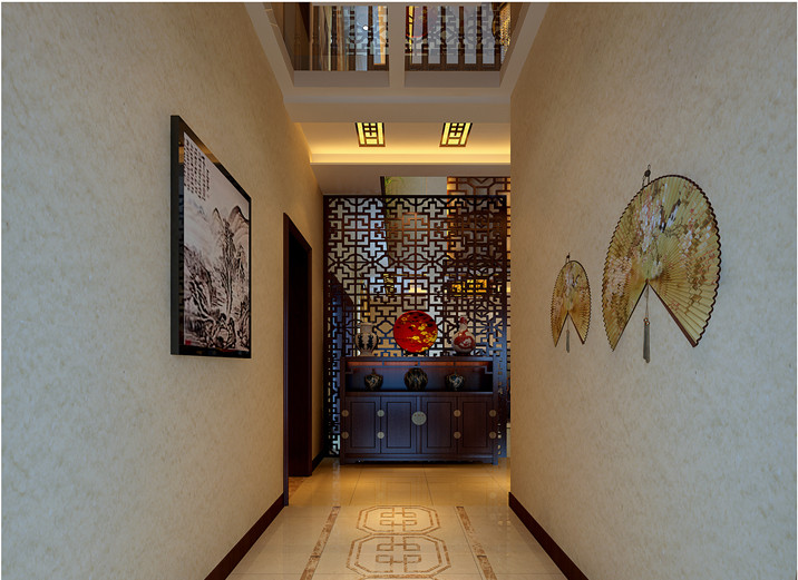 中式 别墅 玄关图片来自实创装饰上海公司在90万打造温馨大方，现代家居的分享