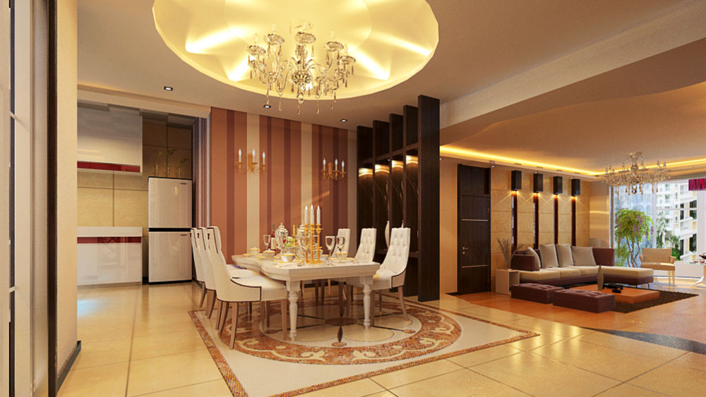 怡景园 三居室 古典欧式 高度国际 装饰设计 餐厅图片来自高度国际装饰宋增会在8.2万三居室193㎡古典欧式风格的分享