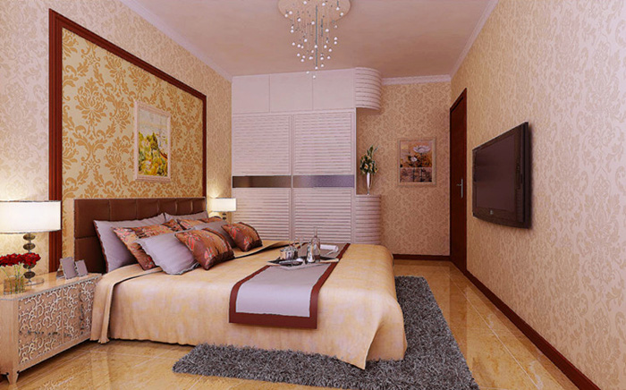 卧室图片来自多芬宝贝在低调奢华三居室的分享