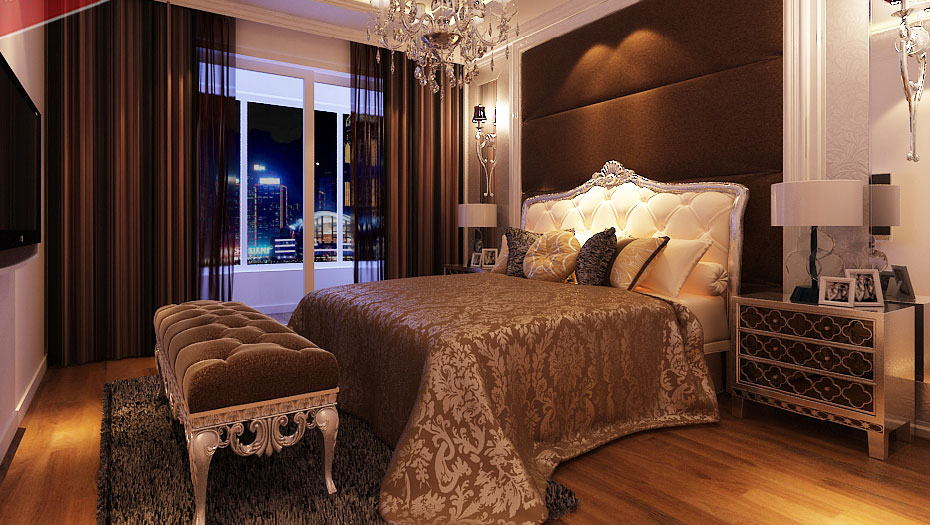 沁山水尚品 两居室 简约欧式 高度国际 装饰设计 卧室图片来自高度国际装饰宋增会在7.6万打造两居室欧式的分享