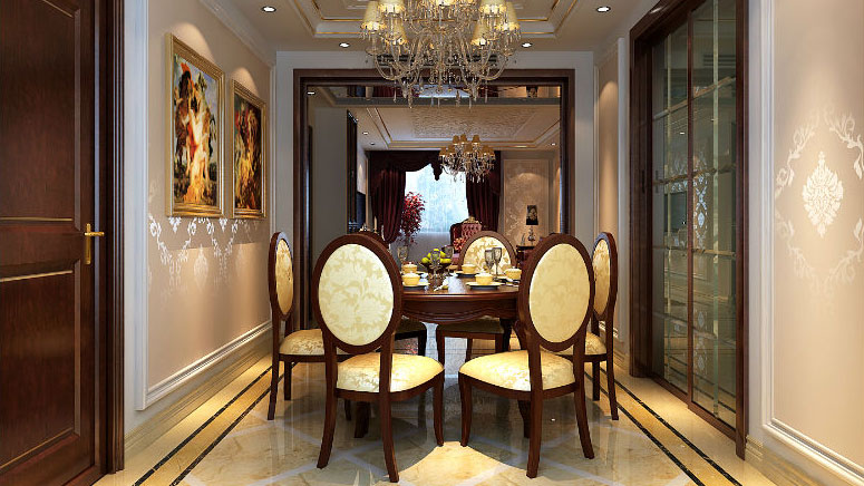 保利茉莉 三居室 简欧风格 高度国际 装饰设计 餐厅图片来自高度国际装饰宋增会在5万元打造保利茉莉公馆的分享