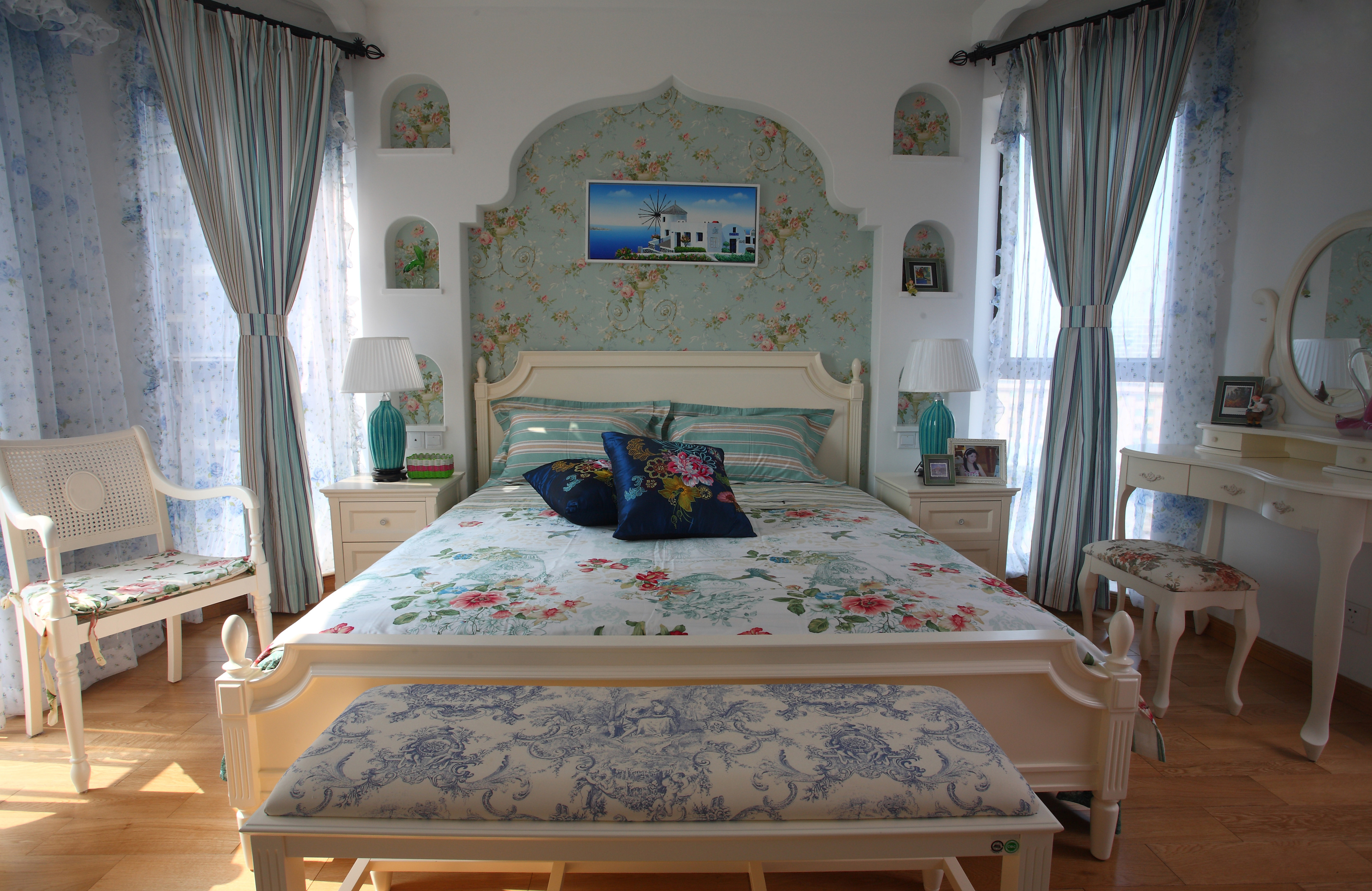 地中海混搭别墅三居客厅卧室厨房餐厅高度国际装修效果图片