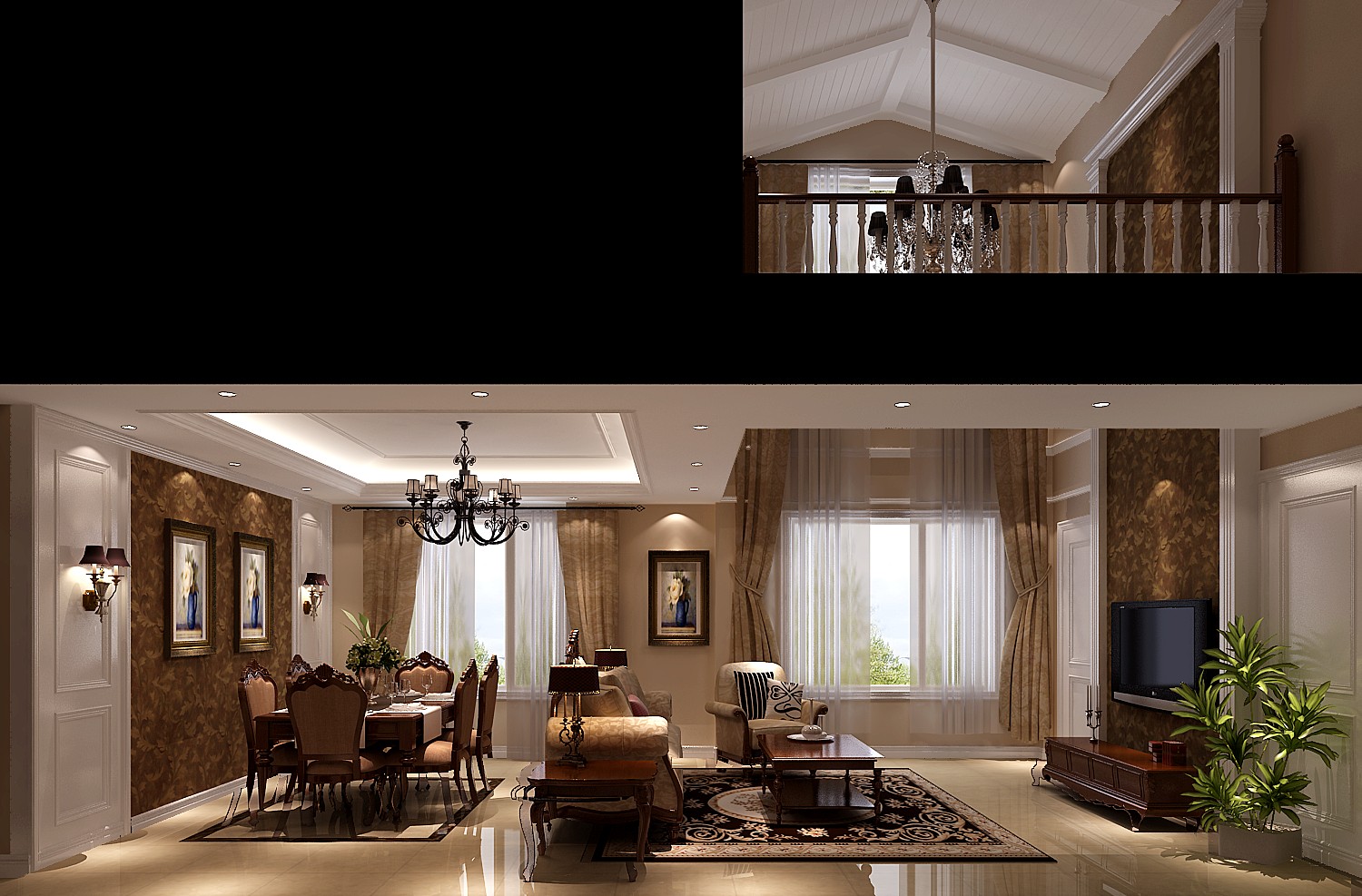 鲁能 高度国际 复式装修 简约 客厅图片来自凌军在鲁能七号院200平米复式装修的分享