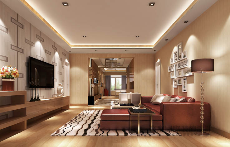 三居 现代 客厅图片来自高度国际设计装饰在远洋东方家园180㎡三居现代风格的分享