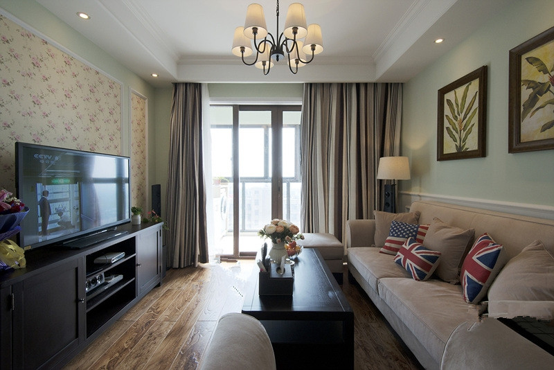 美式效果图 美式装修 三居 客厅图片来自河南超凡装饰在140平现代美式小清新的分享