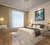 卧室：米黄色的乳胶漆给整个卧室增添了温馨感  营造了一个睡觉的最佳舒适空间。