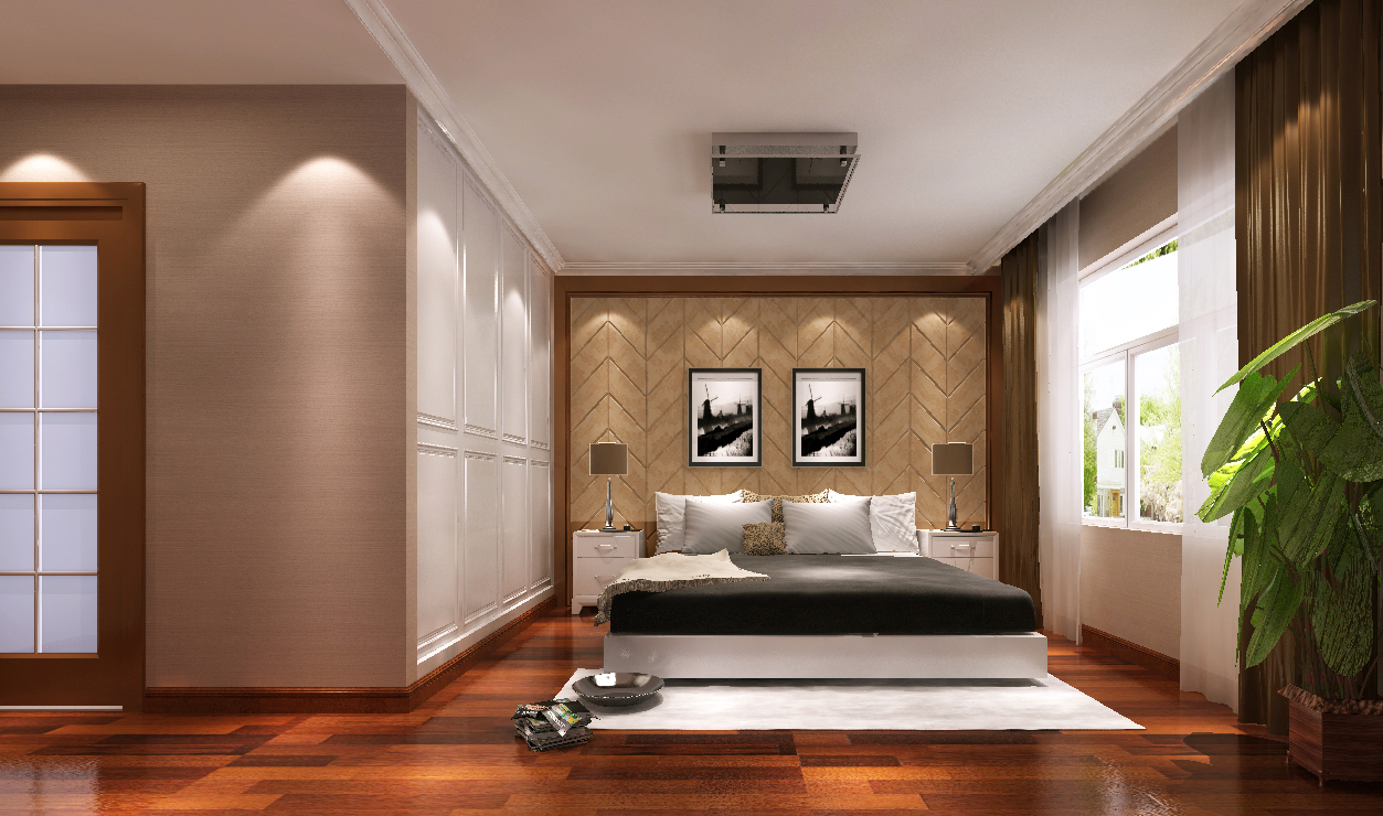高度国际 现代 三居 白领 卧室图片来自凌军在5.5万打造个性的金色漫香苑的分享