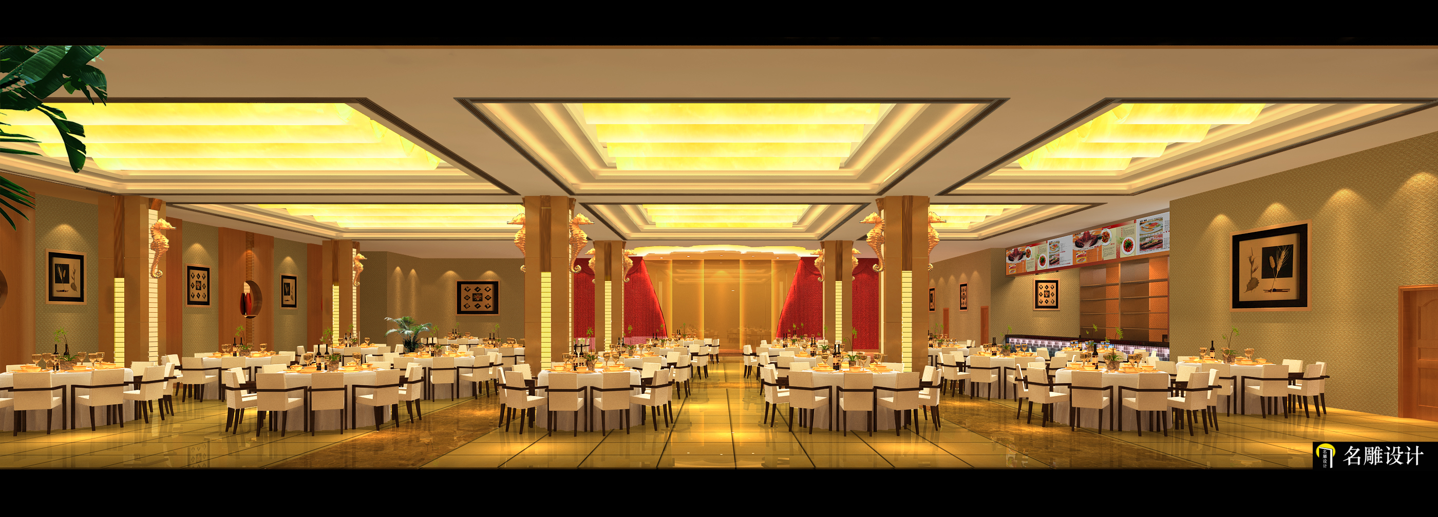 现代 酒楼装修 名雕装饰 餐饮空间 客厅图片来自名雕装饰设计在中山太王大酒楼豪华装饰的分享