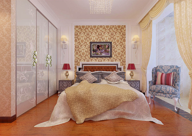 欧式 二居 白领 80后 小资 卧室图片来自石家庄业之峰装饰在万达小区72平米两居室简欧风格的分享
