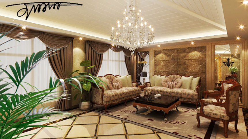 燕山别墅 别墅 欧式风格 高度国际 装饰设计 客厅图片来自高度国际装饰宋增会在别墅只是豪华大气的分享