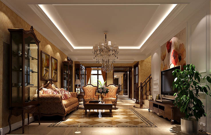 托斯卡纳 五居 80后 小资 客厅图片来自高度国际装饰舒博在金色漫香苑托斯卡纳风格效果的分享