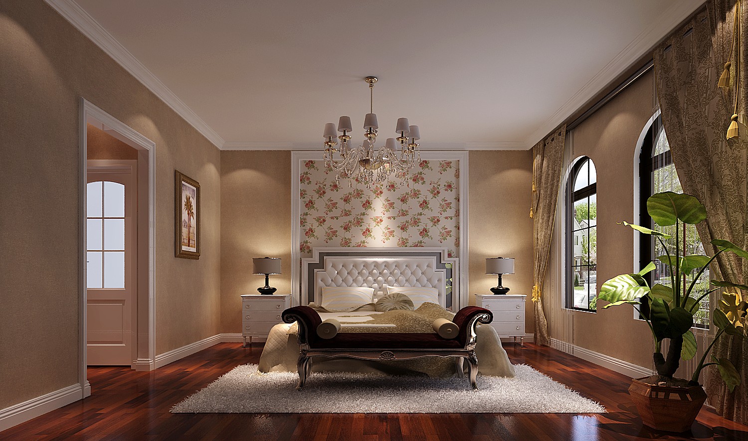 高度国际 简约 别墅 白领 卧室图片来自凌军在14w打造舒适大方的红杉溪谷的分享
