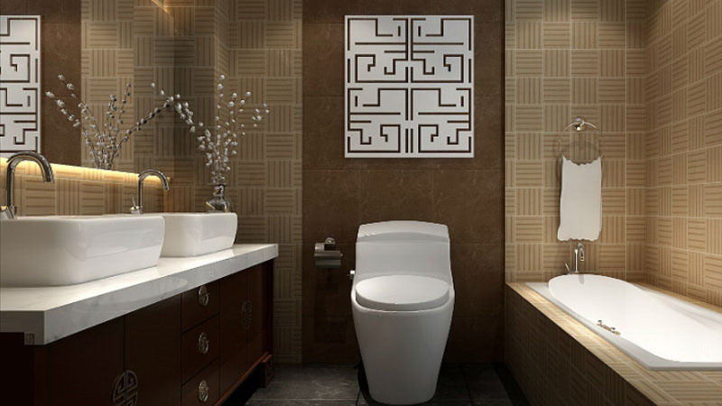 三居室 新中式风格 高度国际 装饰设计 装修希文 卫生间图片来自高度国际装饰宋增会在7万元三居室新中式风格的分享