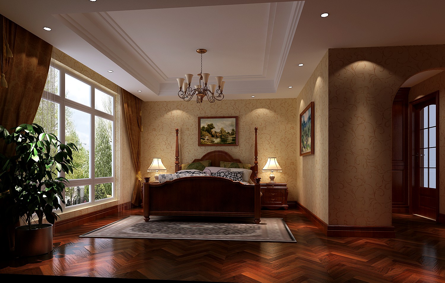 高度国际 欧式 别墅 白领 卧室图片来自凌军在14w打造红杉溪谷的分享