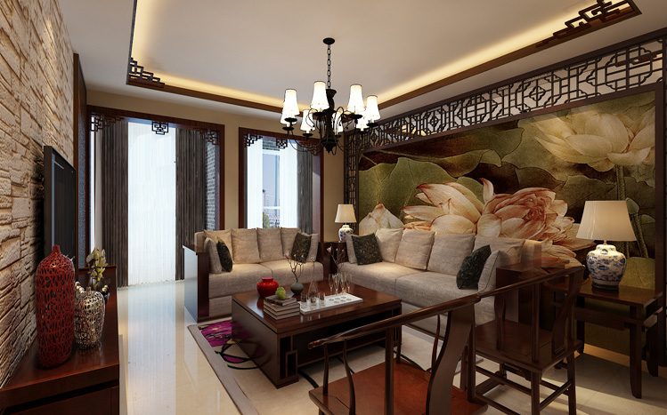 中式 三居 收纳 80后 客厅图片来自装饰装修-18818806853在恋恋中国风的分享