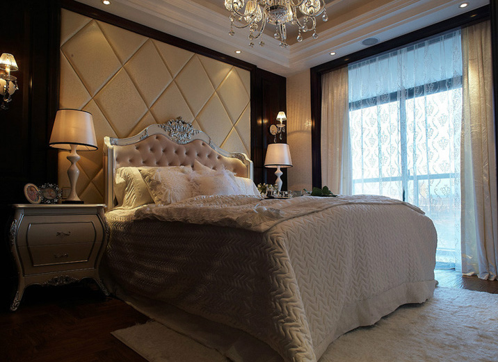 欧式 四居 实创装饰 公园世家 新古典 卧室图片来自武汉实创装饰在低调奢华的南湖世家四居的分享