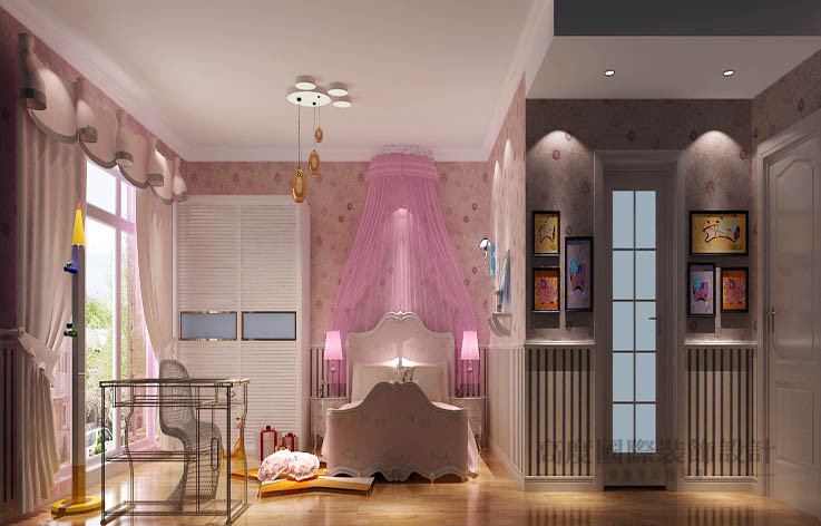 简约 欧式 公寓 卧室图片来自高度国际设计装饰在鲁能七号院210㎡简欧风格的分享