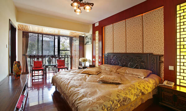 三居 白领 旧房改造 中式风格 园博府 卧室图片来自YI依帆2012在园博府（140平米）中式风格案例的分享