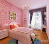 儿童房做了一个女儿房，整体都是粉嫩的颜色，处处体现着活跃的生机。