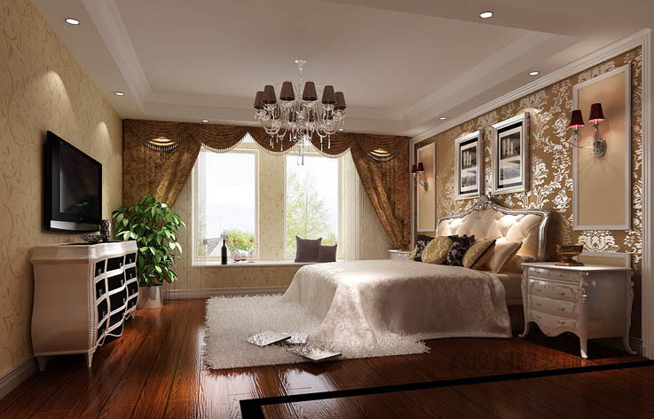欧式 花园 洋房 卧室图片来自高度国际设计装饰在旭辉御府236㎡花园洋房欧式风格的分享
