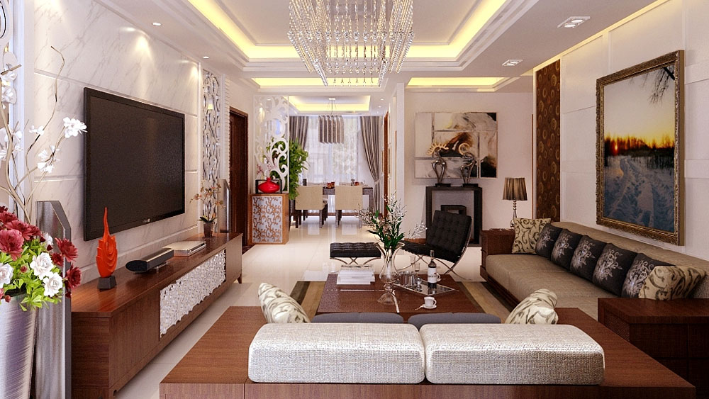 红成家园 四居室 简欧风格 高度国际 装饰设计 客厅图片来自高度国际装饰宋增会在12.5万元打造四居室172㎡的分享