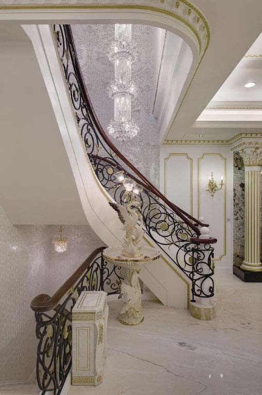 欧式 别墅 复式 收纳 高雅 楼梯图片来自武汉实创装饰在220平米简欧装修，展现品质生活的分享