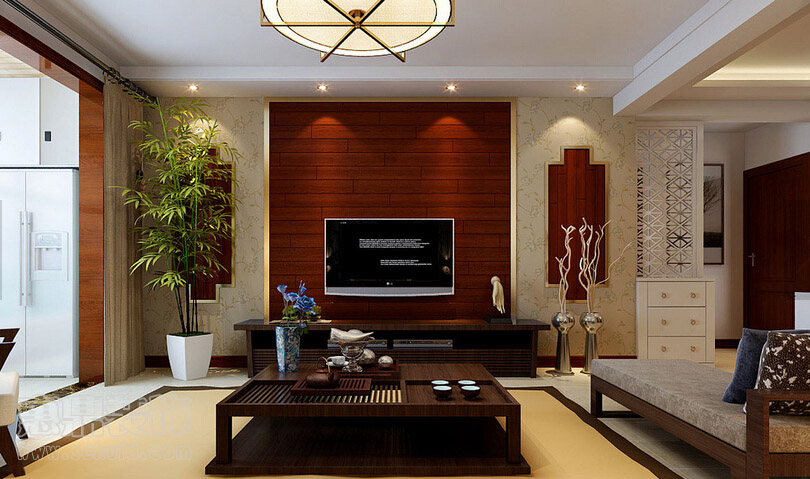 客厅图片来自惠鼎装饰在二居 中式 106平米的分享