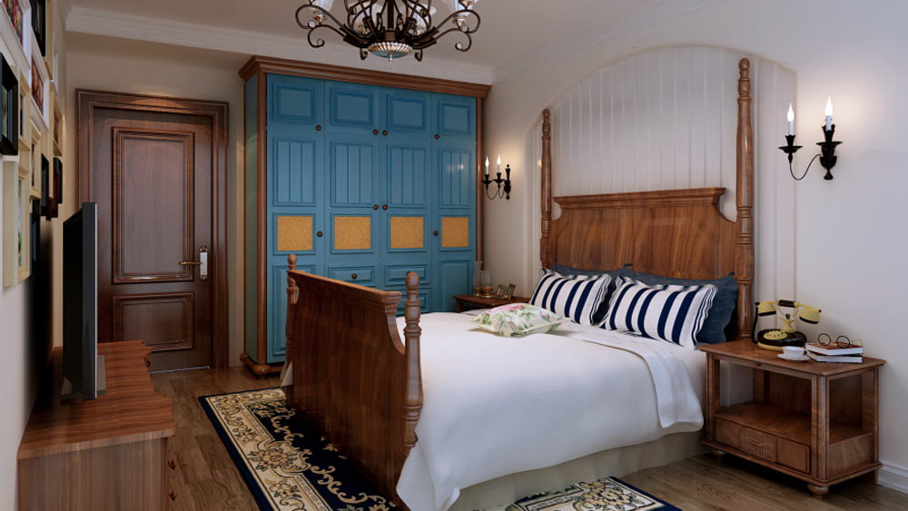 万年花城 三居室 地中海 高度国际 装饰设计 卧室图片来自高度国际装饰宋增会在三居室100 地中海的分享