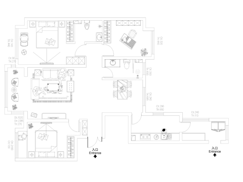 简约 三居 电视墙 沙发背景墙 餐厅 户型图图片来自石家庄今朝装饰在万达小区120平现代简约的分享